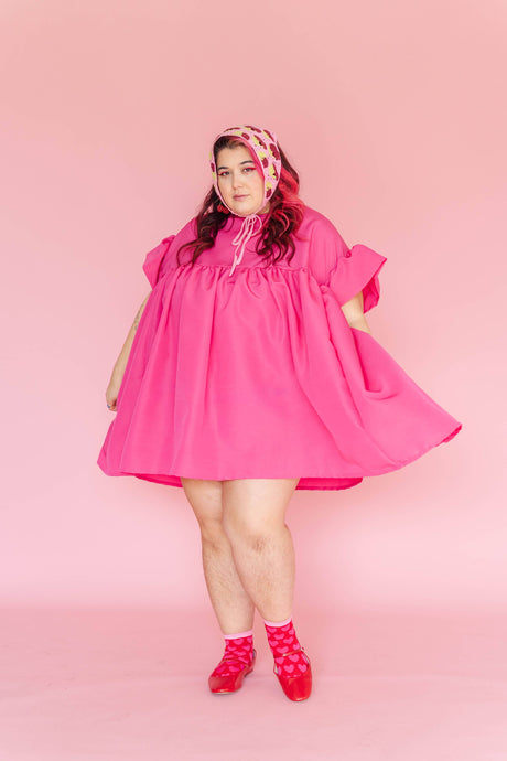Hot Pink Mini Mushroom Dress