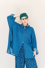 Polka Dot Denim Button Up