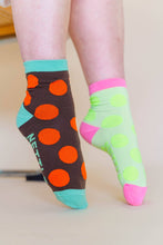 Women’s Spring Novelty Cotton Neon Yellow Dot Ankle Socks