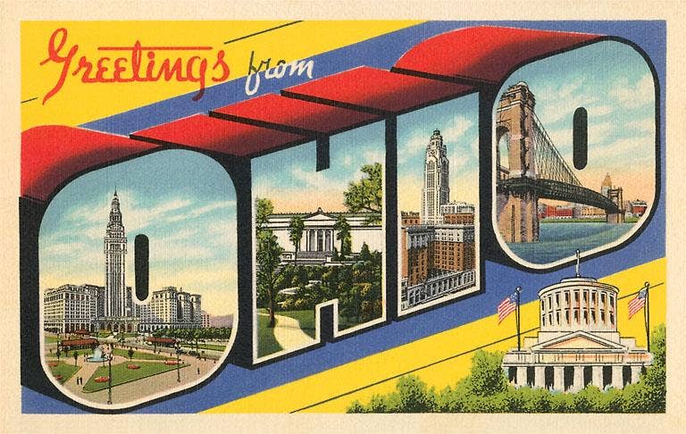 Postcard OH-401 Greetings from Ohio