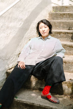 Size Inclusive Plus Size Long Sleeve Button Up Striped Linen