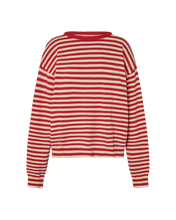 The "I Can't Believe It's Not Vintage" Crewneck in Red Stripe