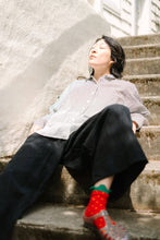 Size Inclusive Plus Size Long Sleeve Button Up Striped Linen