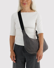 Medium Washed Black Denim Crescent Bag