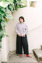 Size Inclusive Plus Size Long Sleeve Button Up Striped Linen