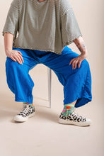 Plus Size Women's Pant - Bright Blue Linen Balloon Pant