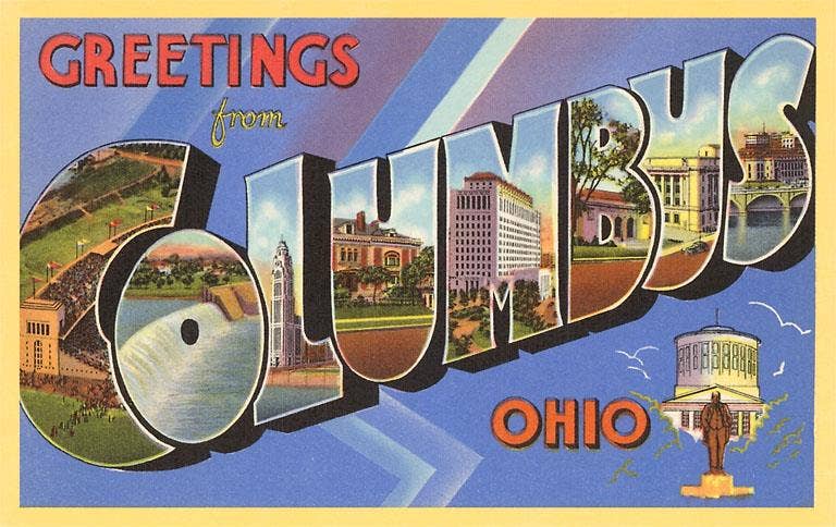 Postcard OH-111 Greetings from Columbus
