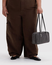 Denim Bowler Bag in Washed Black Denim