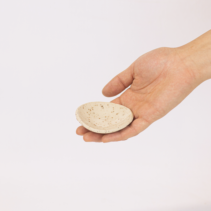 Little Speckled Ceramic Dish: White Speckled