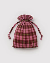 Pleated Baggu Azalea Pink Tartan