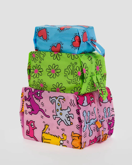 3D Zip Set in Keith Haring Prints