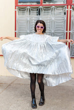 Mushroom Dress in Silver Metallic