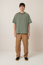 Motion Tee in Green Lily Stripe