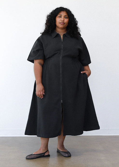 Long Utility Dress in Ash