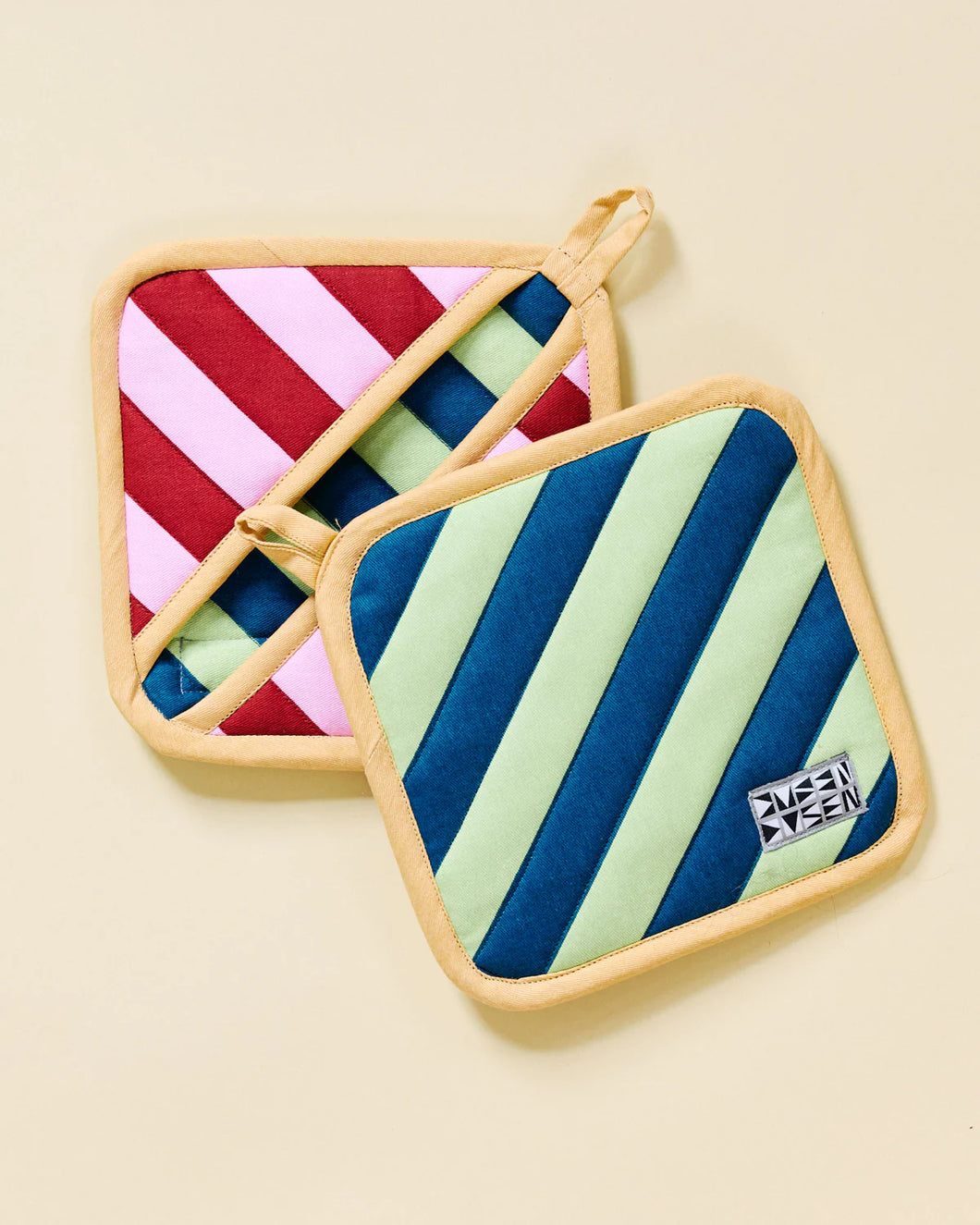 Brioche Striped Pocket Potholder