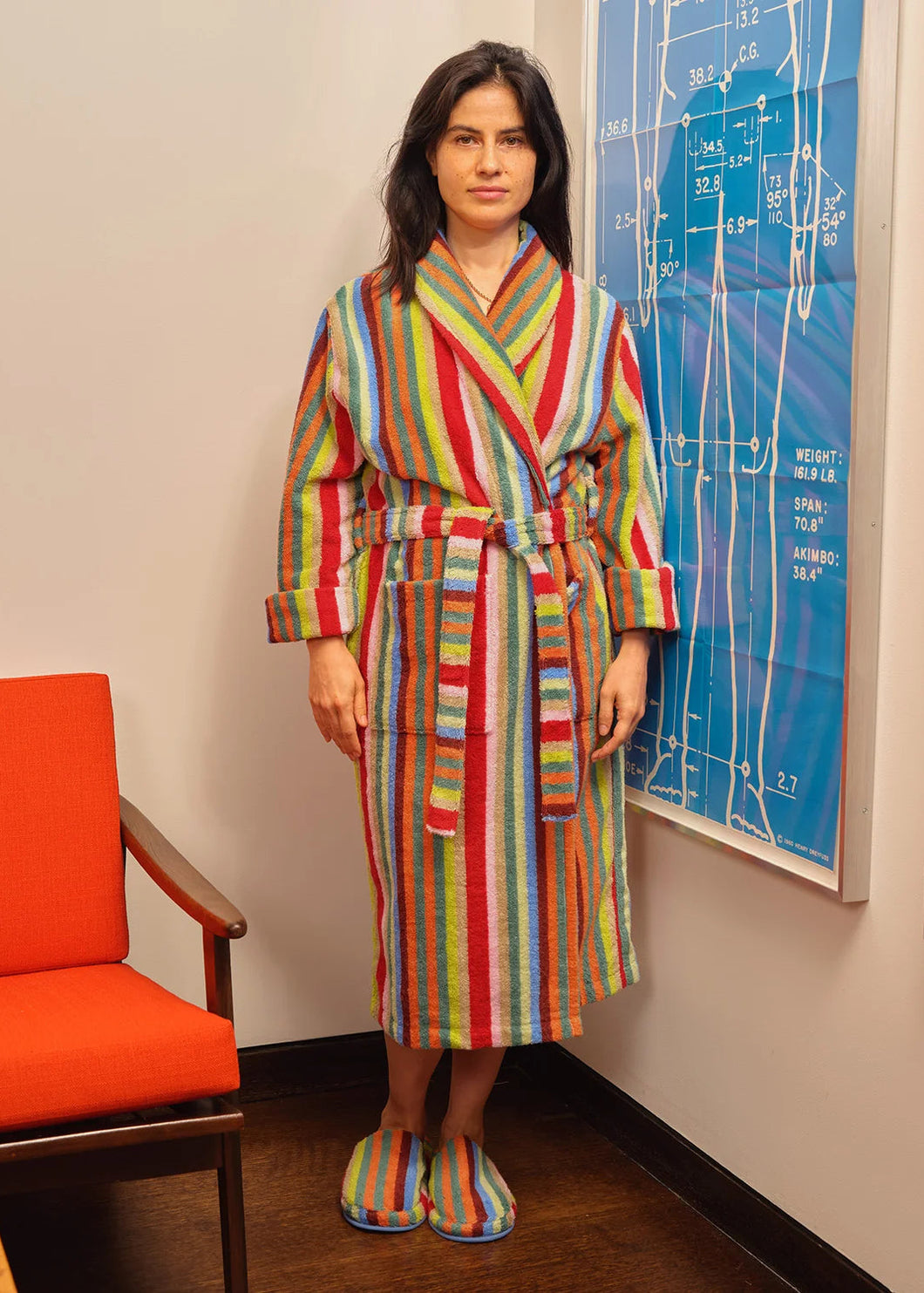 Butterfly Stripe Bathrobe