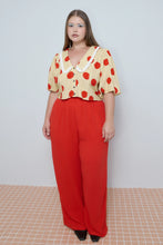 Church Girl Blouse Soft Linen in Clown Dot