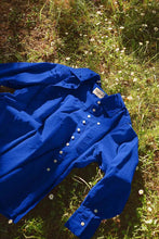 Collared Shirt in Cobalt