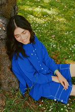 Collared Shirt in Cobalt