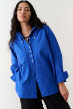 Collared Shirt in Cobalt