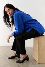 Collared Shirt in Cobalt