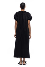Cleo Dress in Black Cotton Poplin