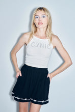 Pammy Soft Linen Shorts in Black Barbed Wire