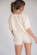 Romeo Sleep Shorts in Cherry Red Eyelet