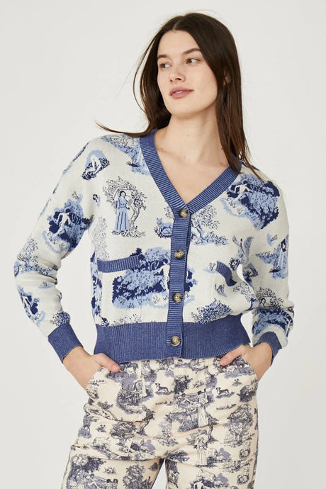 Cori Cardigan in Manhunt Toile - FINAL SALE