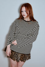 Bikini Bod Cotton Stripe Long Sleeve Tee in Black/White (Copy)