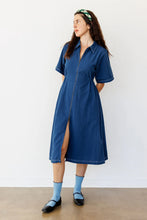 Long Utility Dress in Navy