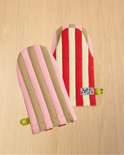Striped Oven Mitt in Ladybug