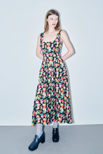 Tradwife Soft Linen Dress in Vegetable Medley