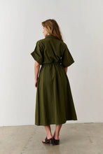 Long Utility Dress in Olive