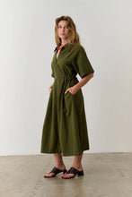 Long Utility Dress in Olive