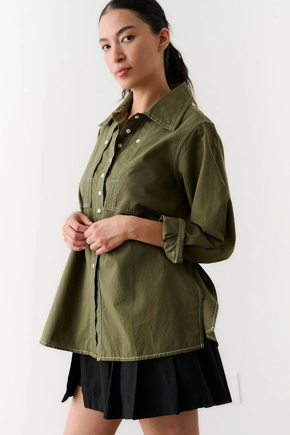Collared Shirt in Olive