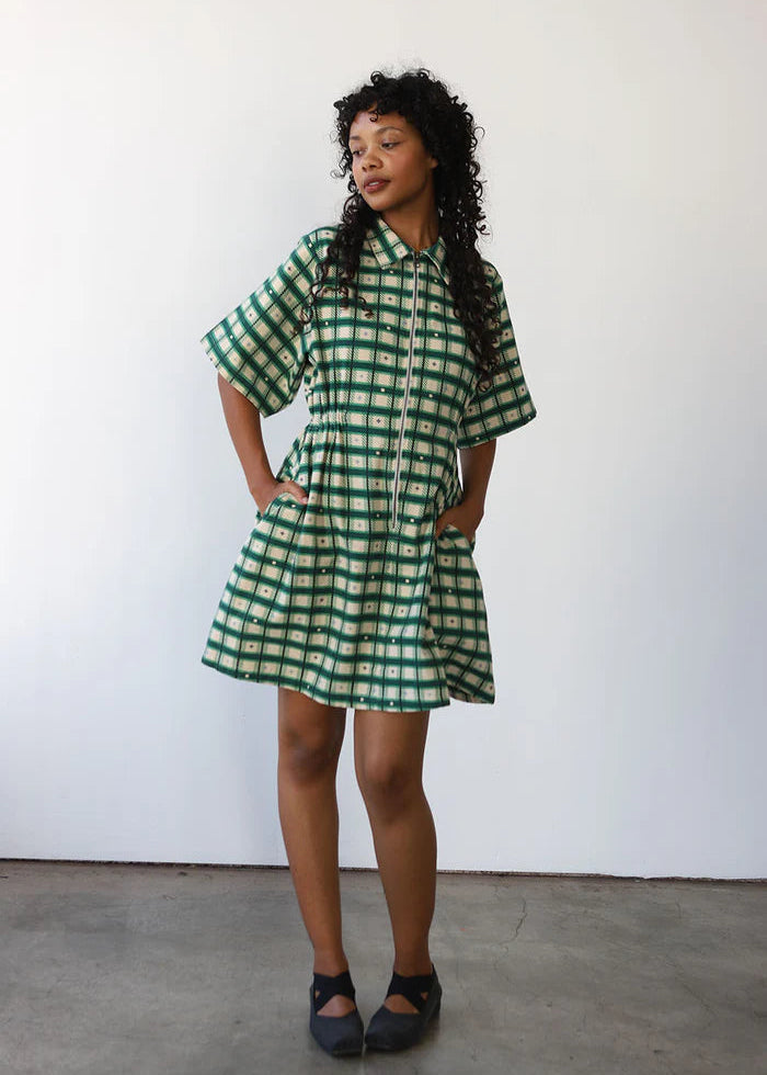 Noble Utility Dress in Plaid Print Plaid / S