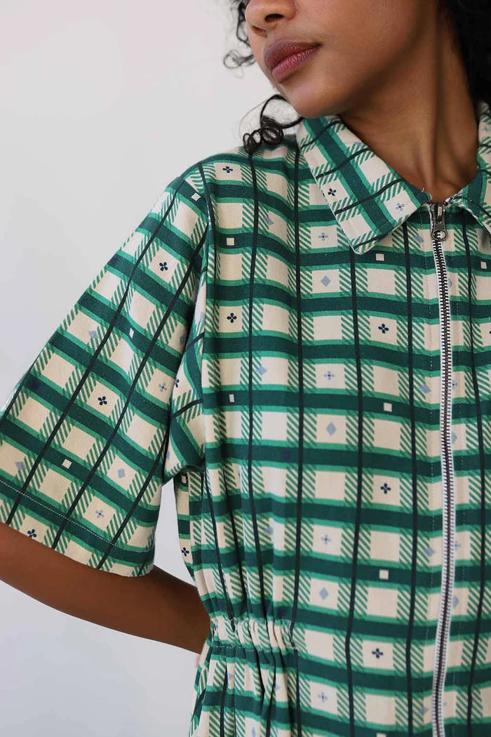 Noble Utility Dress in Plaid Small Talk Noble Utility Dress in Plaid Small Talk