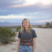 Laser Death Boxy Crop Tee in Faded Black