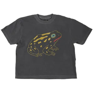 Royal Toad Boxy.Crop Tee in Faded Black