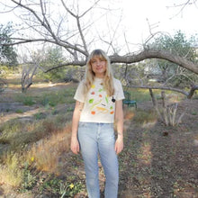 Garden Boxy Crop Tee in Cream