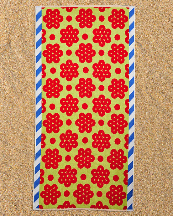 Beach Towel in Raspberry