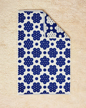 Raspberry Hand Towel in Navy