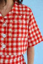 Shell Utility Shirt in Gingham Fishies