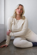 Waffle Top in Splatter Print