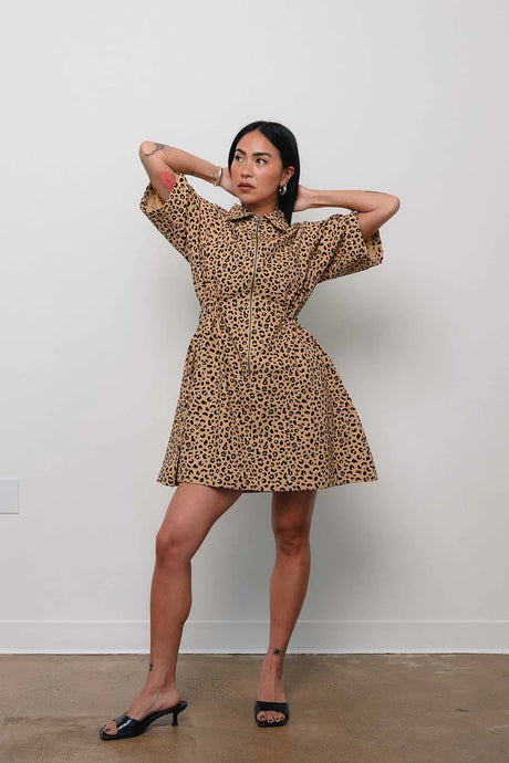 Utility Dress in Leopard