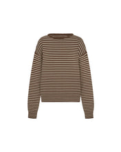 The "I CAN'T BELIEVE IT'S NOT VINTAGE" Crewneck in Brown Pinstripe