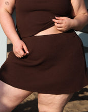 Waffle Skort in Chocolate