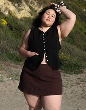 Waffle Skort in Chocolate