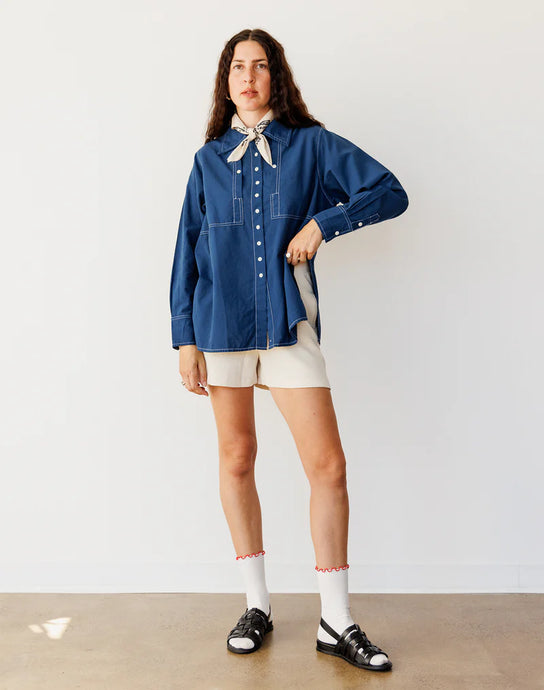 Collared Shirt in Navy